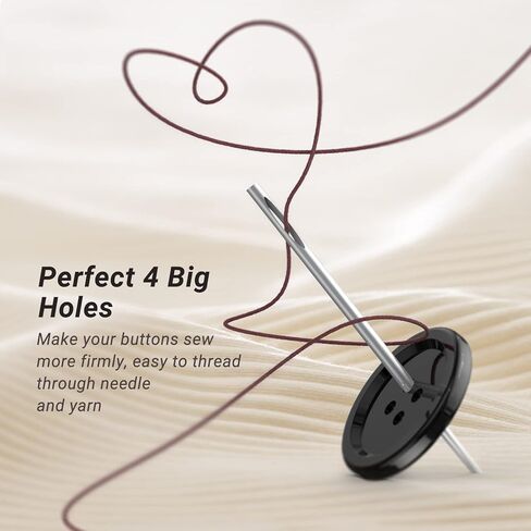 أزرار الخياطة MAEXUS - 120 حزمة من أزرار القميص المستديرة باللونين الأبيض والأسود مع 4 فتحات و5 أحجام من أزرار الراتنج - مثالية للخياطة والقمصان والسترات والبدلات والحرف اليدوية in Kuwait