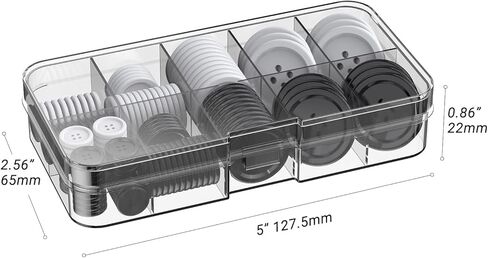 أزرار الخياطة MAEXUS - 120 حزمة من أزرار القميص المستديرة باللونين الأبيض والأسود مع 4 فتحات و5 أحجام من أزرار الراتنج - مثالية للخياطة والقمصان والسترات والبدلات والحرف اليدوية in Kuwait
