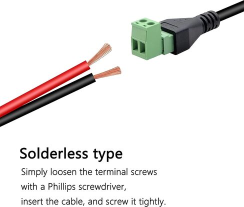 GELRHONR 1Ft RCA Male Plug to AV Screw Terminal Cable, Free-Soldering,Phono RCA Cable Audio Adapter to 2 Screw Terminal Female Audio/Video Connector-2PCS in Saudi Arabia