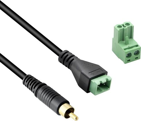 GELRHONR 1Ft RCA Male Plug to AV Screw Terminal Cable, Free-Soldering,Phono RCA Cable Audio Adapter to 2 Screw Terminal Female Audio/Video Connector-2PCS in Saudi Arabia