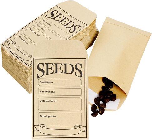 80 قطعة من مغلفات البذور، حقيبة حزمة بذور ذاتية الغلق، 3.1 × 4.7 بوصة، عبوات بذور صغيرة لبذور الخضروات الزهرية in Kuwait