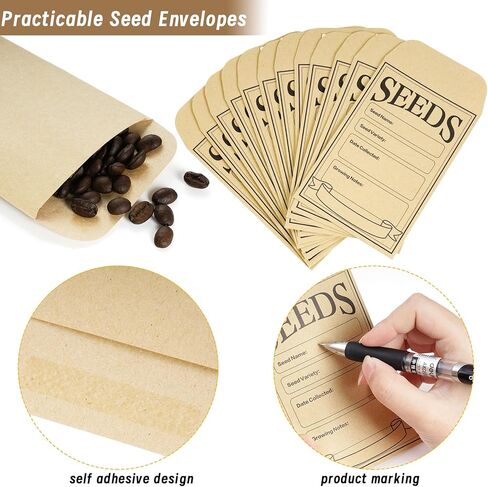 80 قطعة من مغلفات البذور، حقيبة حزمة بذور ذاتية الغلق، 3.1 × 4.7 بوصة، عبوات بذور صغيرة لبذور الخضروات الزهرية in Kuwait