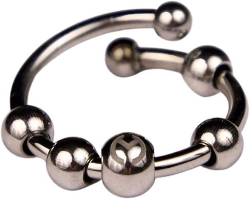 Moksha Adjustable Stainless Steel Fidget Ring | Anxiety Ring With Beads | Meditation Rings | Natural Anxiety Relief in Saudi Arabia