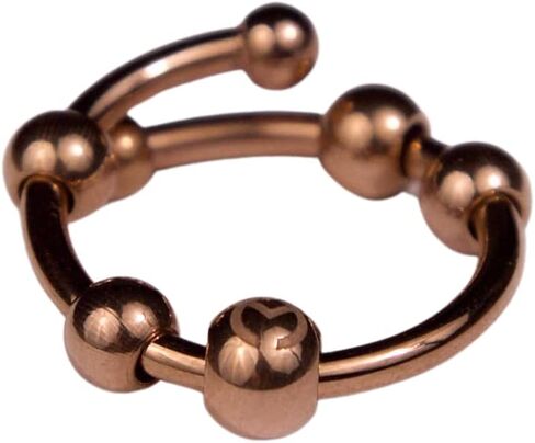 Moksha Adjustable Stainless Steel Fidget Ring | Anxiety Ring With Beads | Meditation Rings | Natural Anxiety Relief in Saudi Arabia