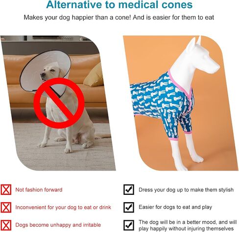 بيجامة LovinPet للكلاب العملاقة - ملابس للكلاب، قماش خفيف الوزن وقابل للتمدد، بذلة للكلاب بطباعة الأخطبوط الأزرق، سهلة الارتداء ملابس للكلاب الكبيرة، مقاس XL in Saudi Arabia