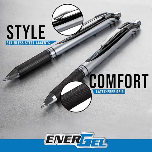 Pentel EnerGel RTX Retractable Liquid Gel Pen, (0.7mm), Medium line, Assorted Ink, Pack of 20 (BL77BP20M) in Saudi Arabia