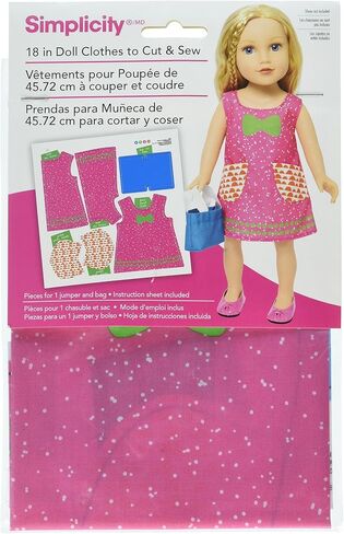 Simplicity Doll Clothes to Cut and Sew x 18in 1 Sheet in Saudi Arabia