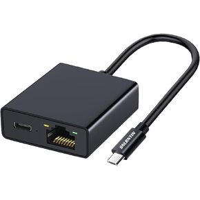 USB C to RJ45 Network Adapter Compatible with Google TV, USB C to Ethernet Adapter for MacBook Pro, Google TV Chromecast HD/4K, Laptop, iPad Pro and More USB C Devices