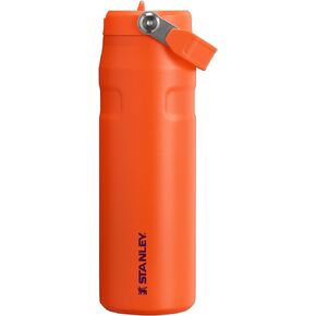 Stanley IceFlow Flip Straw 2.0 Water Bottle 24 OZ | Built-In Straw with Larger Opening | Lightweight & Leak-Resistant | Insulated Stainless Steel | BPA-Free | Tigerlily Plum
