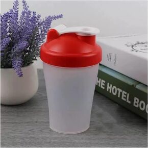 Shaker Bottle for Protein Powder w. Classic Loop Top & BPA free,Secure Screw-On Lid, Stay Open Flip Cap,BPA Free-16oz (Whole Purple-16Oz-400ML)