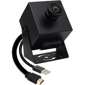HDMI USB Camera 4K 30FPS Webcam USB2.0/HDMI Simultaneous Output 80° Wide Angle H.264 2X Digital Zoom PC Streaming Web Camera USB Plug & Play for Linux Windows Android Mac Raspberry Pi
