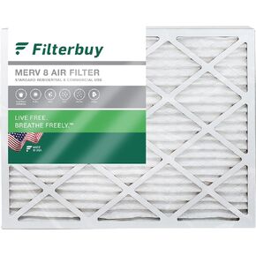 Filterbuy 20x24x1 Air Filter MERV 8 Dust Defense (1-Pack), Pleated HVAC AC Furnace Air Filters Replacement (Actual Size: 19.38 x 23.38 x 0.75 Inches)