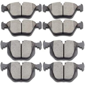 Brake Pads, ECCPP 8pcs Ceramic Brake Kits fit for 2001-2006 for BMW 330Ci, 2001-2005 for BMW 330i, 2001-2005 for BMW 330xi, 2005-2006 for BMW M3, 2004-2010 for BMW X3, 2006-2008 for BMW Z4