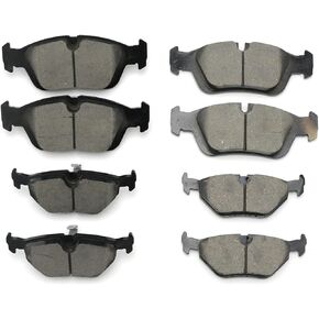 Ceramic Brake Pads Kits,Gariqe 8pcs Brakes Pads Set Compatble With BMW 3i,318i,318ti,318is,323Ci,323i,323is,325Ci,325i,325is,325xi,328Ci,328i,328is,Z3,Z4…