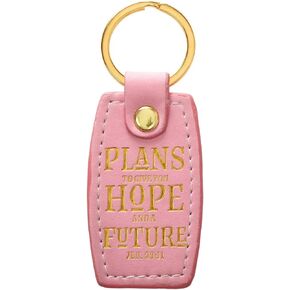 Hope and Future LuxLeather Keyring - Jeremiah 29:11