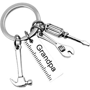Grandpa Keychain from Granddaughter Funny Papa Grandfather Grandson Key Chains Fathers Day Birthday Christmas Gifts