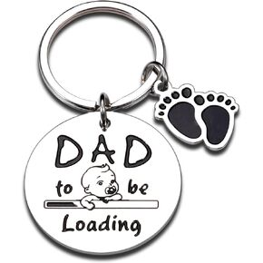 Dad to Be Gifts Keychain for Men Fathers Day Gift for Dad Expectant Father to Be Soon to Be Daddy Birthday Gift from Daughter Son Pregnancy Baby Announcement Gift for Dad from Wife Baby Bump Christmas