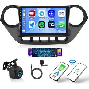 2+32G Android Car Stereo for Hyundai I10 2013-2018 with Apple Carplay Android Auto Mirror Link Change Theme 9 inch Touch Screen FM RDS HiFi Bluetooth WiFi GPS+Camera & MIC