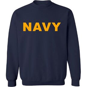 zerogravitee Navy NAVY Crewneck Sweatshirt with Gold print