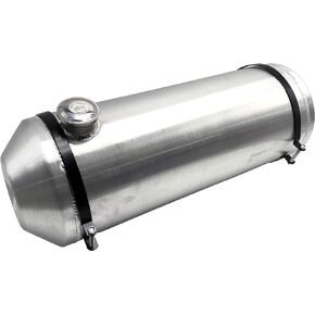 JSD 10" x30" 10 Gallons Spun Aluminum Gas Tank / Fuel Tank 1/4 NPT Outlet End Fill Truck/Hot Rod