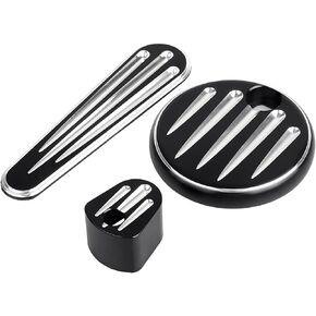 Black Ignition Switch Cover Compatible with 2006-2013 Harley Touring Electra Street Road Glide FLHX/FLHT/FLTR