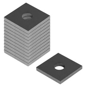 12 Pcs Square Flat Washers, 5/8"(ID) x2"x2", Heavy Duty Flat Washers Fastener Hardware, Accept 5/8" Bolt, Thickness 5.7mm, Plain Finish