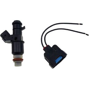TIKSCIENCE Fuel Injector W/Plug Fit for Suzuki Quadracer 450 LTR450 LT-R450 LTR450Z 2006 2007 2008 2009 Replace 15710-45G01
