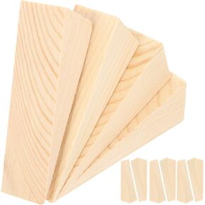 SEWACC 10pcs Triangular Wooden Wedge Doorstop Wedges Doorstops Safe Door Stop Door Stop Wedge Wooden Stopper for Door Wedge Doorstop Bumpers Nail-Free Door Stopper Solid Wood