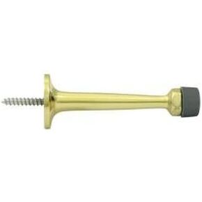Deltana BDS30U3-UNL 3-1/4" مصد باب اللوح؛ نحاس صلب؛ لمسة نهائية من النحاس اللامع غير اللامع