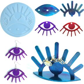 Ring Holder Epoxy Resin Molds, Finger Shape Casting Resin Crafts Silicone Mold, Jewelry Watch Display Stand, UV Resin Transparent Silicone Molds Desktop Decor Wedding Decoration Art