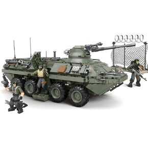 HI-REEKE Military Vehicle Armored Car Building Set, Game Army Battle Car Model Building Blocks Toy for Kid Adult- 1512PCS