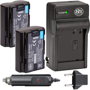 BM Premium 2 Pack of NP-W235 Batteries and Battery Charger for Fujifilm X-S20, X-T5, X-H2S, GFX 50S II, GFX 100S, GFX100 II, Fujifilm X-T4 Camera, VG-XT4 Vertical Battery Grip
