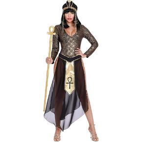 Dreamgirl Adult Womens Egyptian Queen Cleopatra Costume, Queen Cleo Halloween Costume