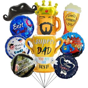 Happy Father’s Day Foil Balloons Party Decorations, World’s Best Dad Balloon Supper Dad Balloon, Dad birthday Supplies in Kuwait