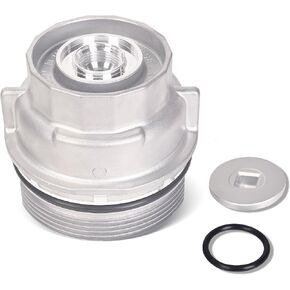 RICH Oil Filter Housing Cap Assembly Compatible with Toyota Camry/Sienna/Tacoma/Tundra, Lexus and more Aluminum Oil Filter Housing Cap- Replaces 15620-31060, 1562031060, 15643-31050, 1564331050