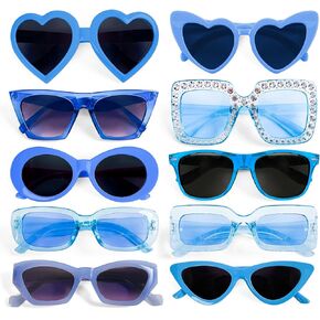 10 Pack Mixed Styles Trendy Retro Sunglasses for Women/Men Party Favors Sungasses Costume Accessories Eyewear Set