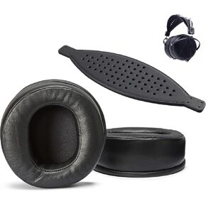 AHG Premium Sheepskin Ear Pads and Cowhide Headband Strap Compatible with Audeze LCD Headsets (Black) | FlexiSoft Foam in Kuwait