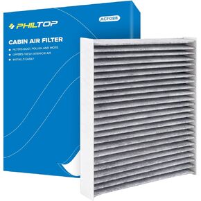 PHILTOP ACF088 (CF11924) Cabin Air Filter, Replacement for Fiat500 (2012-2019), Premium Cabin Filter with Activated Carbon Filter Up Dust Pollen Odor