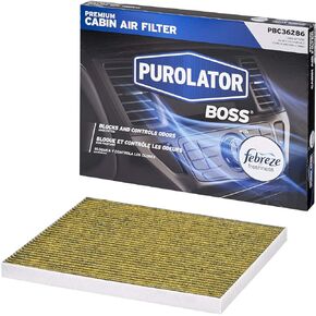 Purolator PBC36286 PurolatorBOSS Premium Cabin Air Filter with Febreze Freshness fits Select Ford and Lincoln,1 Count (Pack of 1)