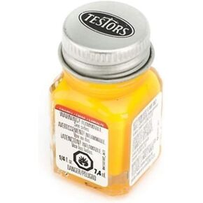 Testors Enamel Paint, Flat Yellow, 1/4-Ounce
