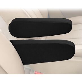 ASUBHA Car Front Seat Armrest Covers, Elastic Fabric Auto Seat Armrest Protectors, Direct Replacement Center Console Lid Armrest Cover Skin, Universal Accessories for Car, SUV, Truck and Van