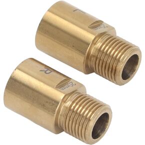 1 Pair Bike Pedal Extender Steel 20mm Gold Extended Pedal Spacer for 9/16 in Threaded Pedals Bike