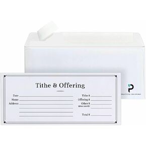 Practical Solutions Classic Tithe Envelopes - 250, 6.5x3 inches, Church Offering Envelopes