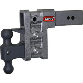 GEN-Y GH-1623 MEGA-Duty Adjustable 6" Drop Hitch with GH-0161 Dual-Ball, GH-0162 Pintle Lock for 2.5" Receiver - 32,000 LB Towing Capacity - 3,500 LB Tongue Weight