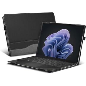 Laptop Case for Microsoft Surface Laptop 6 13.5", PU Leather Folio Stand Laptop Protective Case Compatible with Microsoft Surface Laptop 5/4/3/2/1 13.5 inch (Blue)