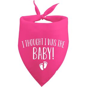 Dog Bandana Baby Announcement I Thought I was The Baby Dog Baby Announcement Gender Reveal Pink Dog Bandana Announcement Photo Prop Pet Accessories for Dog Lovers Owner Gift