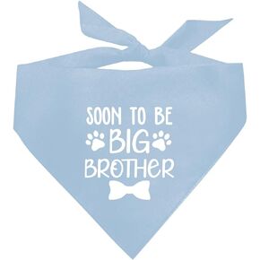 Big Brother Bandana for Dog, Dog Bandana Pregnancy Announcement, Dog Scarf, Dog Pregnancy Announcement, Light Blue Dog Bandana, Dog Bandana for Small Medium Large Dogs (A88)