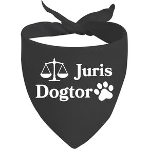JXGZSO 1 Piece Graduation Dog Scarf Juris Dogtor Dog Bandana Scales of Justice Dog Bandana Lawyer Gift Law Student Gift (Juris Dogtor Dog)