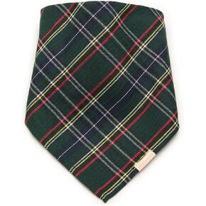 RUTH&BOAZ Traditional Scottish Tartan Plaid Christmas Snap On Dog Bandanas (Green,S)