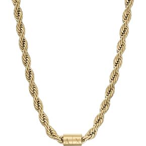 Armani Exchange Men's Gold-Tone Stainless Steel Chain Necklace (Model: AXG0126710)